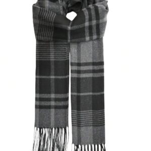 Warm Plaid Knit Scarf for Cold Weather