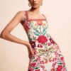 Women's Spring Summer Tropical Floral A-Line Dress Vacation