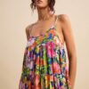 Women's Tropical Floral Sleeveless Summer Dress